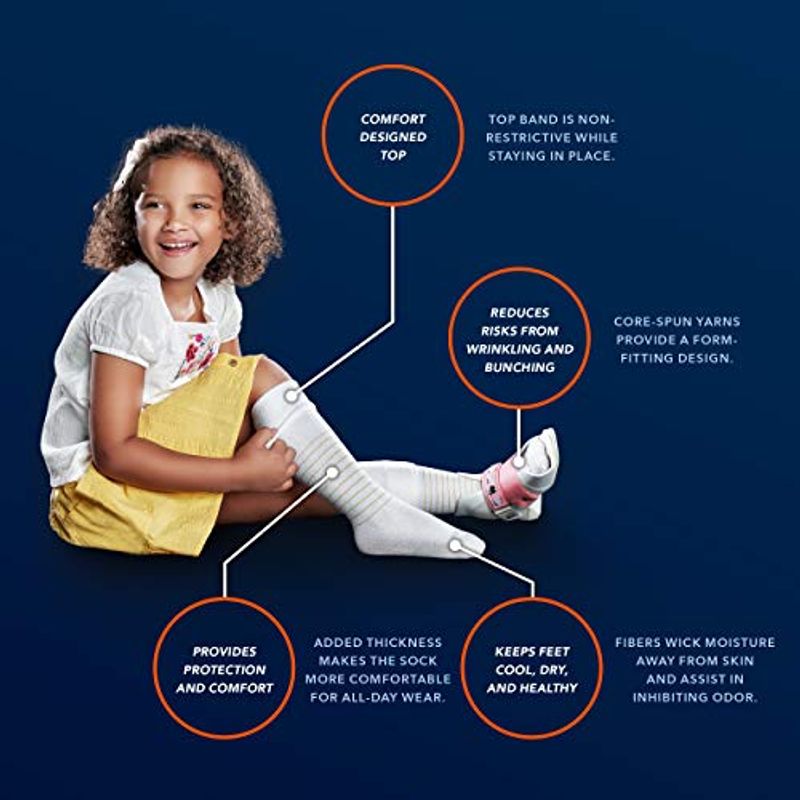SK AFO   CHILD REGULAR-6,5 cm vidde/36 cm lang - 3 pak (Grå/Hvit/Svart)